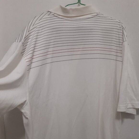 Men's New Ashworth White with stripes Golf Shirt XL - Picture 9 of 9